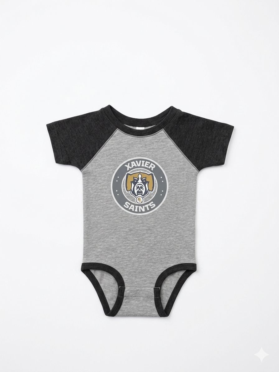 YR2 Infant Baseball Bodysuit - Bernie Circle Heather/Smoke