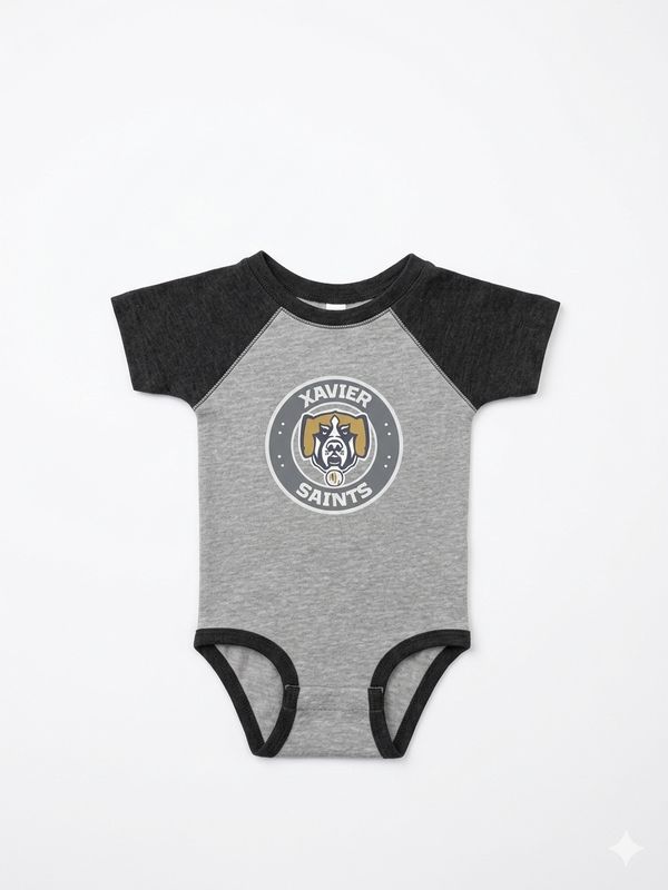 YR2 Infant Baseball Bodysuit - Bernie Circle Heather/Smoke