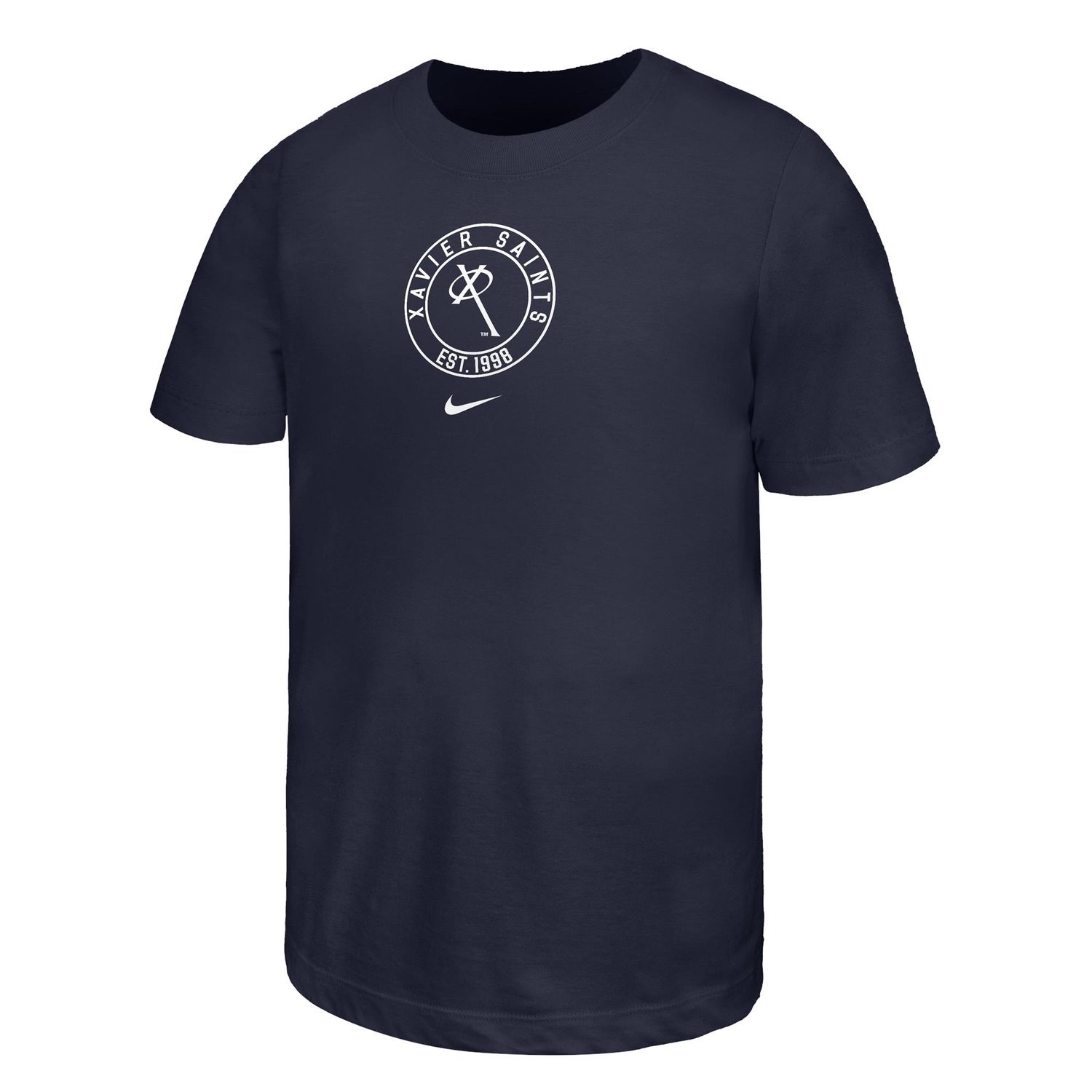 YN10 Youth Nike S/S Tee Xavier Circle Navy, Size: YM