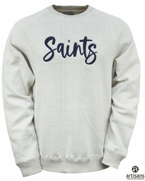 LA4 Bennett Raglan Crew Oatmeal- Puff EMB Xavier