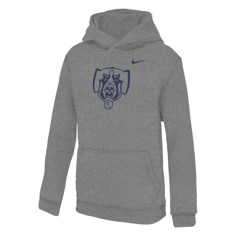 YN11 Youth Nike Fleece Hood DkHeather Bernie