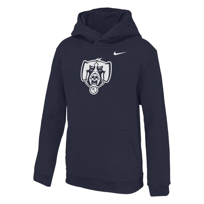 YN12 Youth Nike Fleece Hood Navy Bernie
