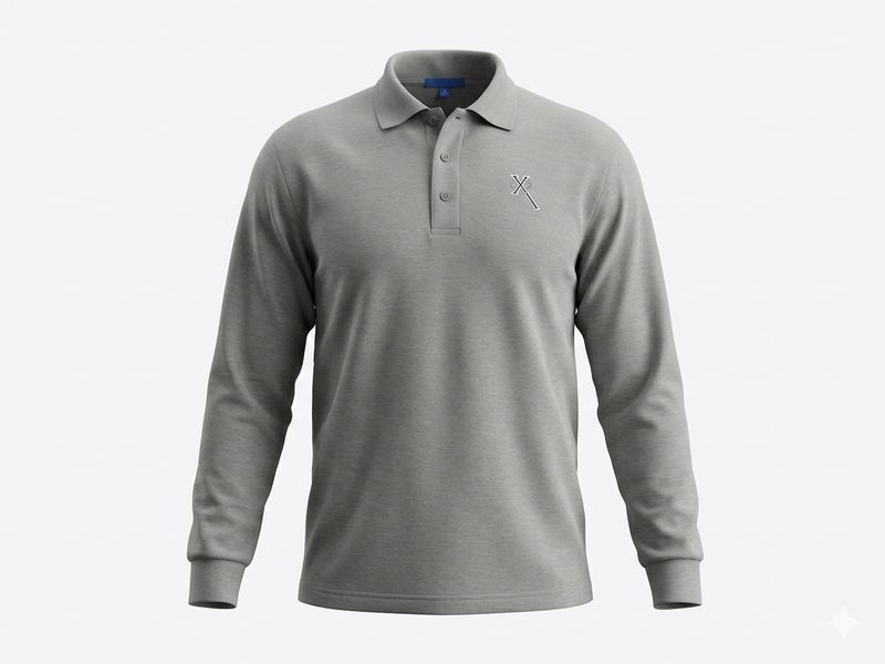 U13 Classic Polo LS Dress Code - Cool Grey