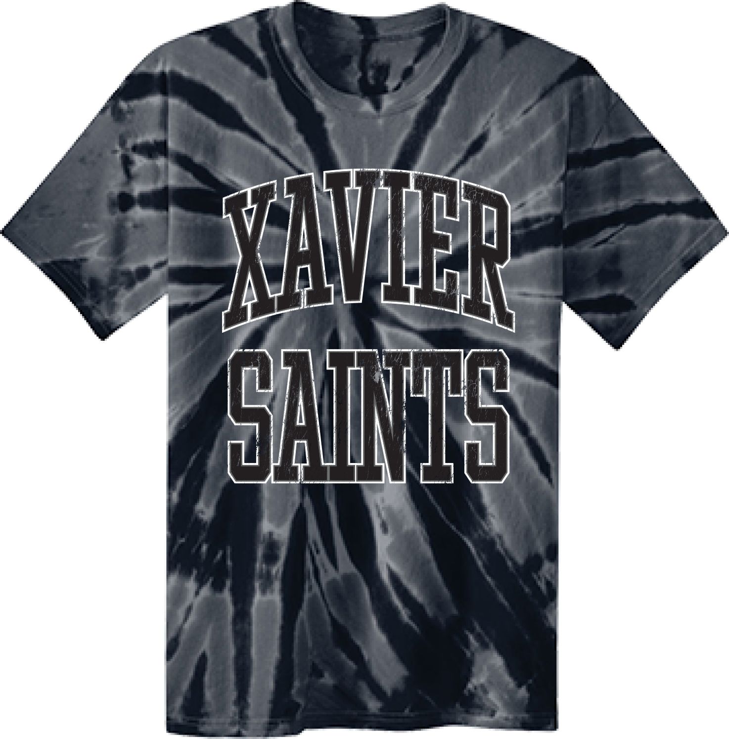 YA4 Tie Dye S/S Tee - Black, Size: YXS