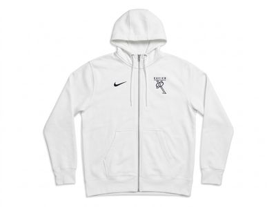 Club Fleece FZ Hoodie White