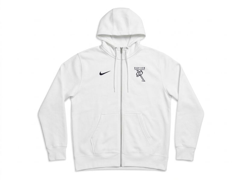 Club Fleece FZ Hoodie White