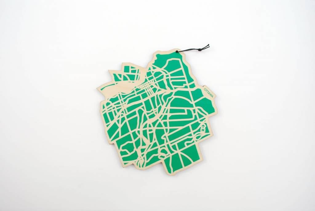 I Kinda Like it Here - Ottawa Map Trivet Green