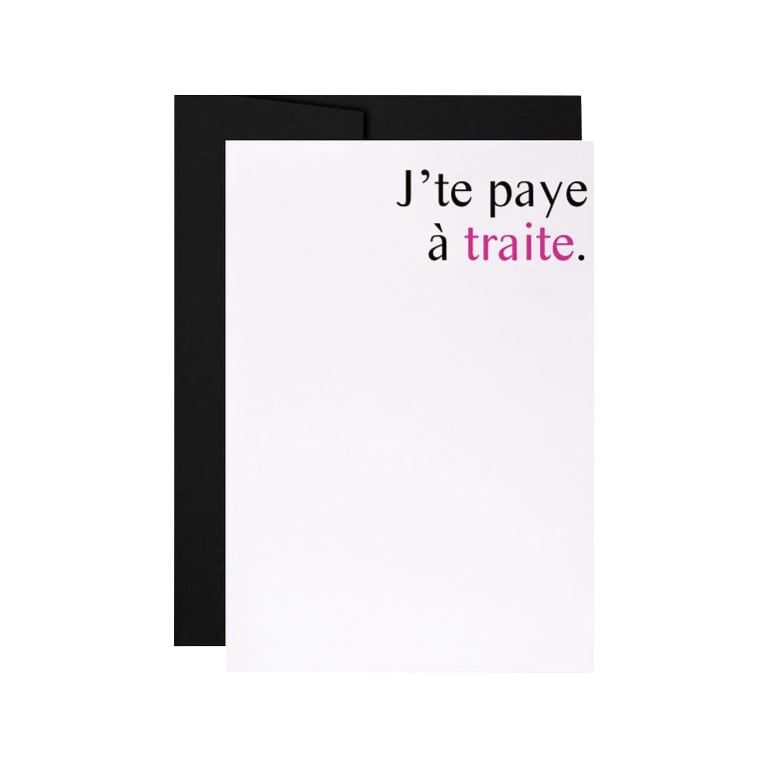 Masimto - Greeting Card - 029 J’te Paye À Traite