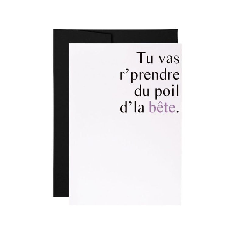 Masimto - Greeting Card - 034 Du Poil D’la Bête