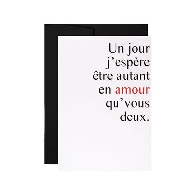 Masimto - Greeting Card - 052 Autant En Amour Qu’vous Deux