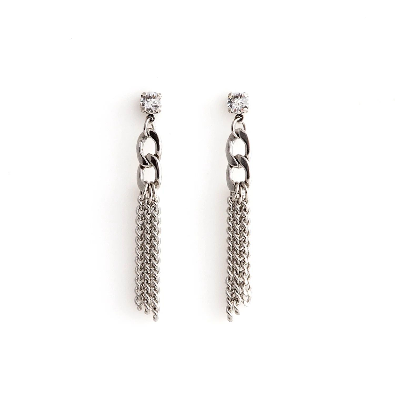 Estrela - Edge Earrings - Silver