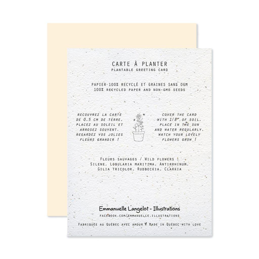 Emmanuelle Langelot - Plantable Seed Card - Bon Voyage !