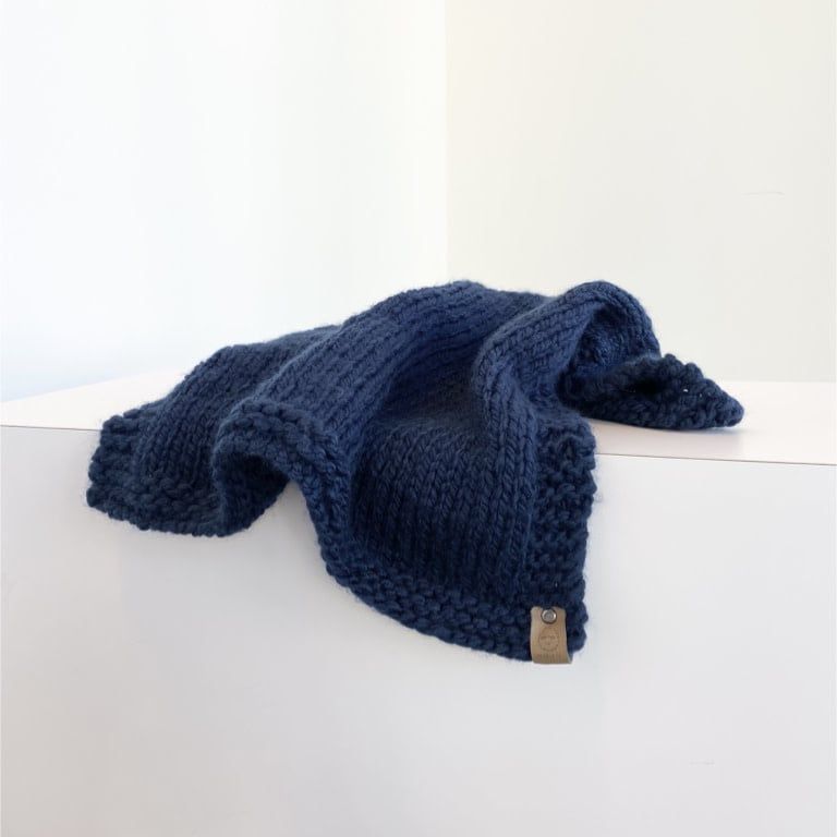 Knitalie Co. - Baby Blanket - Navy