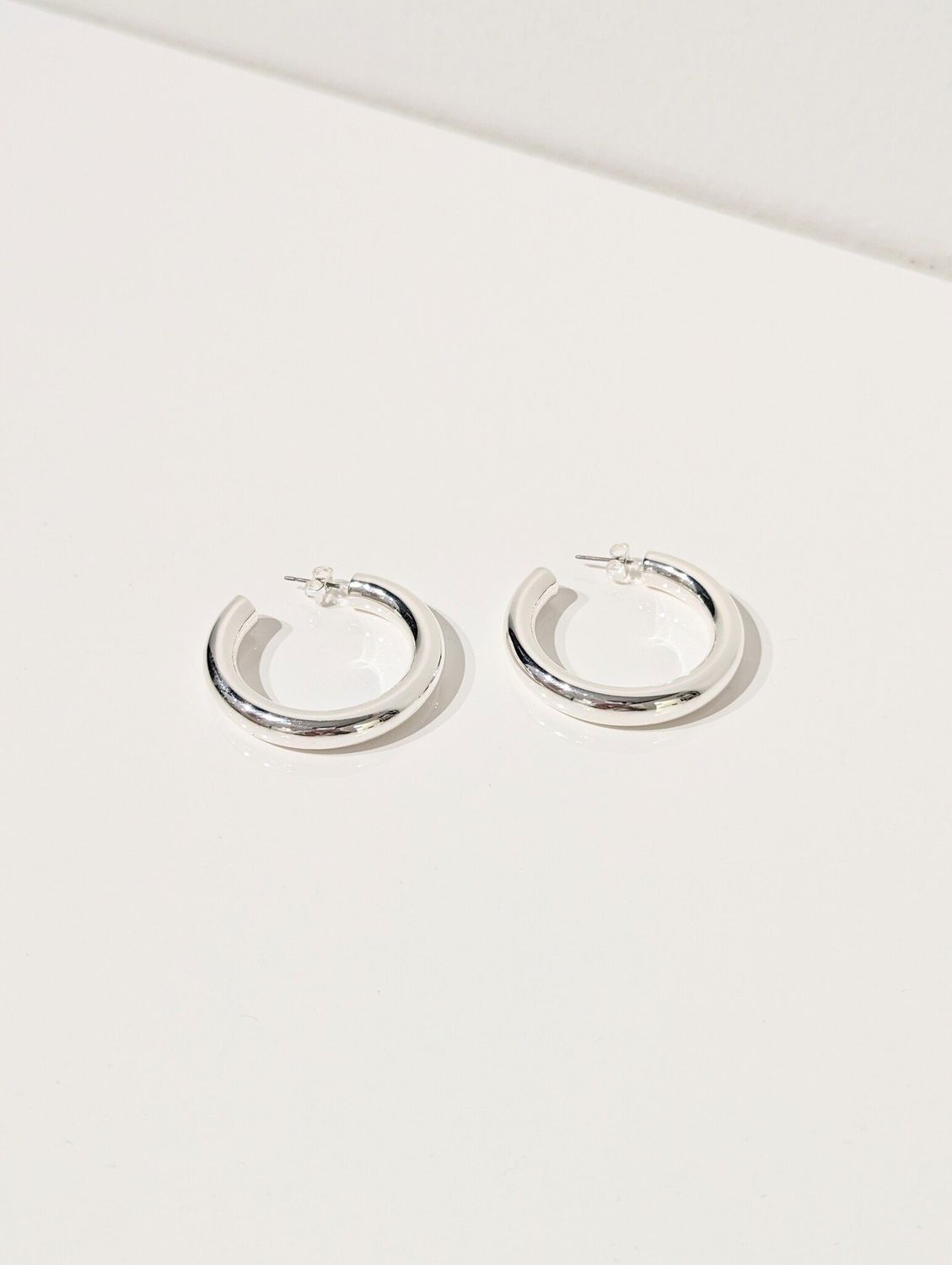 Estrela - Boucles d&#39;Oreilles Anneaux Parfaites - Argent