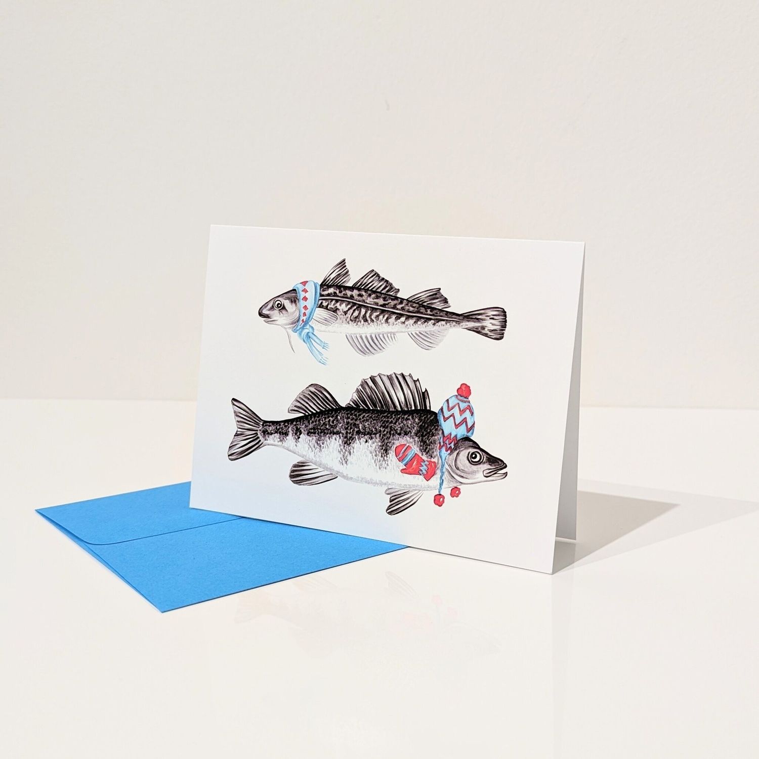 Amélie Legault - Greeting Card - Winter Fish