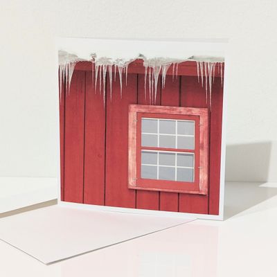 Jules La Mouche - Greeting Card - Red Window