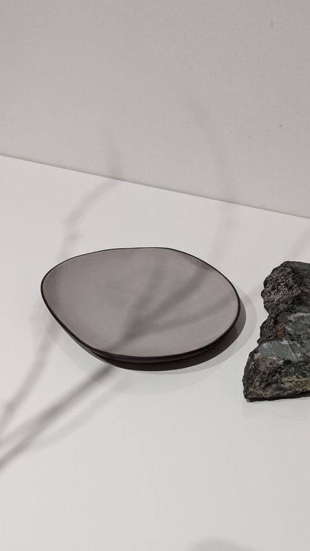 Roxane Charest - Small Plate - Grey