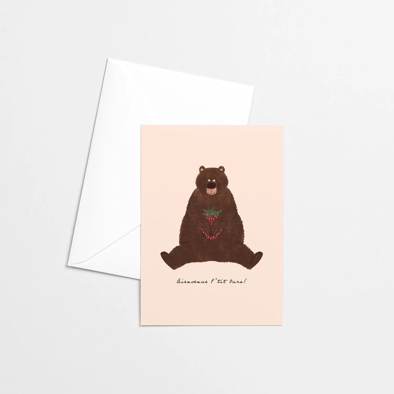 Citron &amp; Miel - Greeting Card - Bienvenue p&#39;tit ours!
