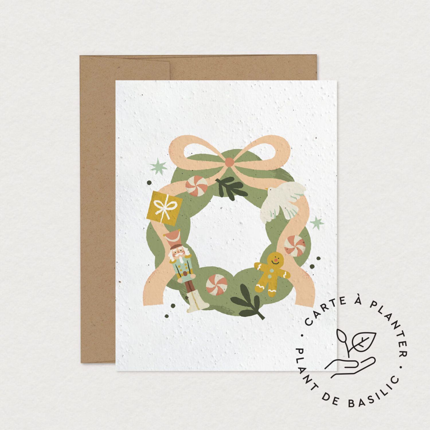 Mimosa - Greeting Card to Plant - Festive Wreath