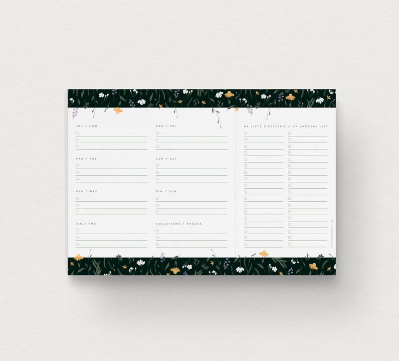 Mimosa - Planificateur de Repas - Midnight Bloom