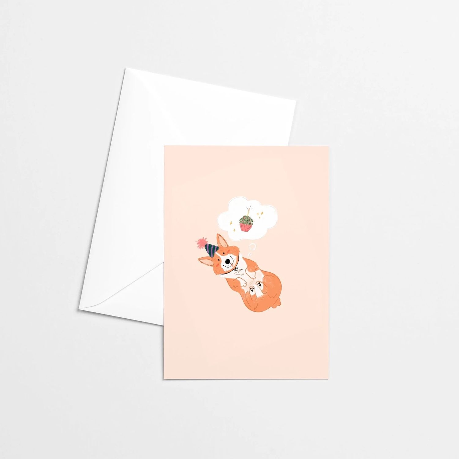Citron &amp; Miel - Greeting Card - Corgi en fête