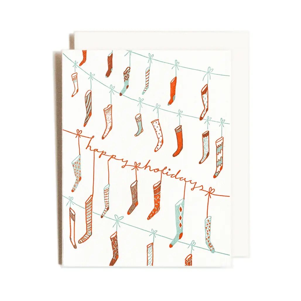Homework Letterpress Studio - Greeting Card - Stockings