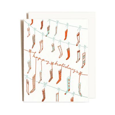 Homework Letterpress Studio - Greeting Card - Stockings
