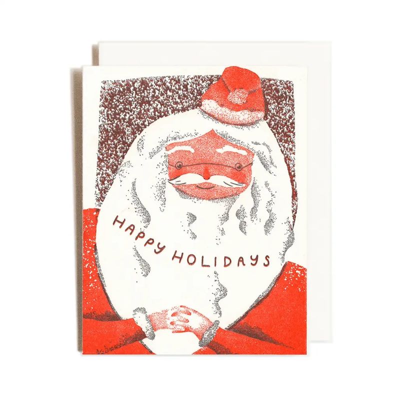 Homework Letterpress Studio - Greeting Card - Santa