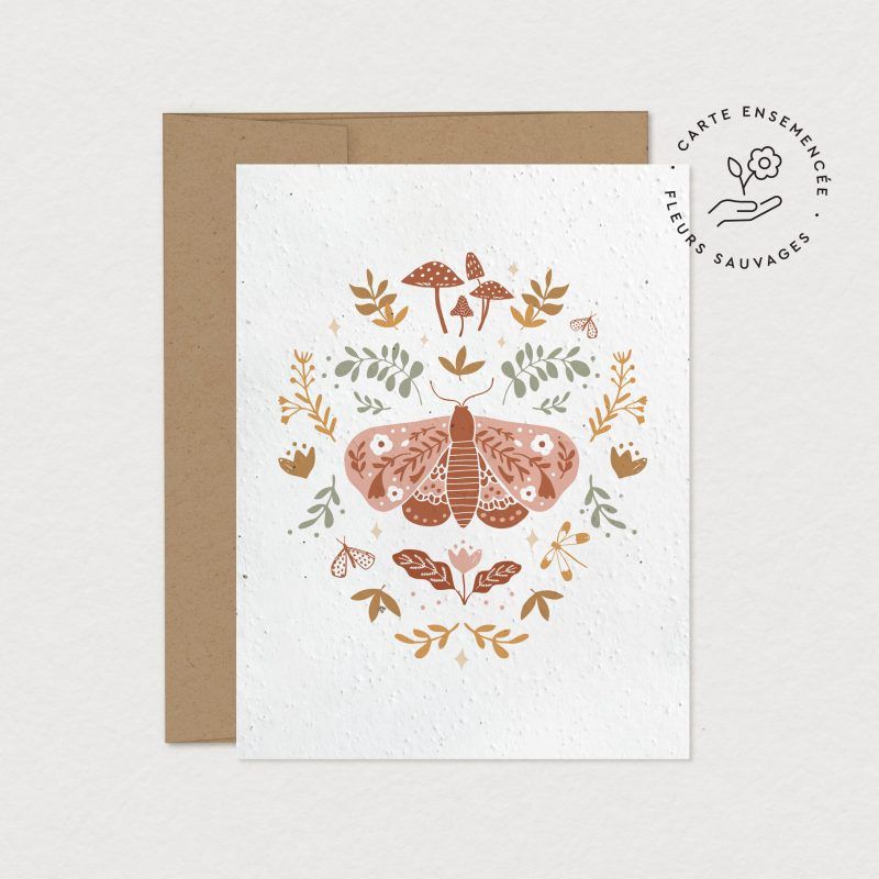 Mimosa - Carte de Souhaits à Planter - Papillon