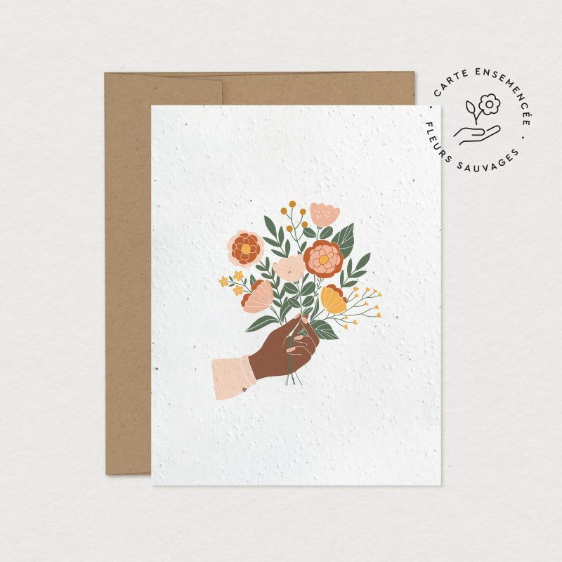 Mimosa - Carte de Souhaits à Planter - Bouquet