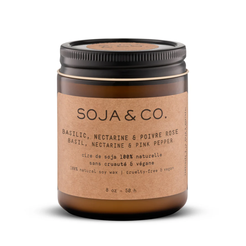 SOJA&amp;CO - Candle - Basil, Nectarine and Pink Pepper