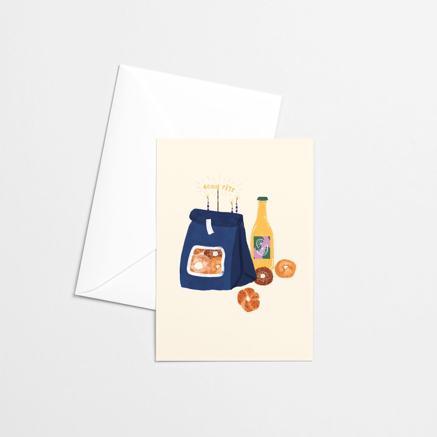 Citron &amp; Miel - Greeting Card - Bonne Fête Bagel