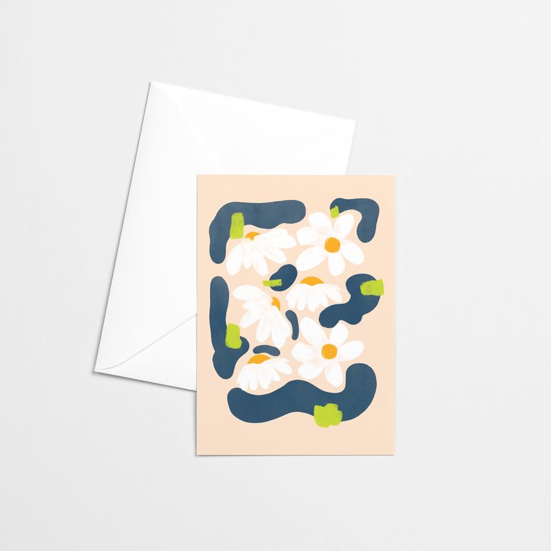 Citron &amp; Miel - Greeting Card - White Flowers