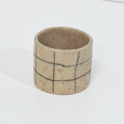 Miel Céramiques - Thumb Print Mug - Checkered