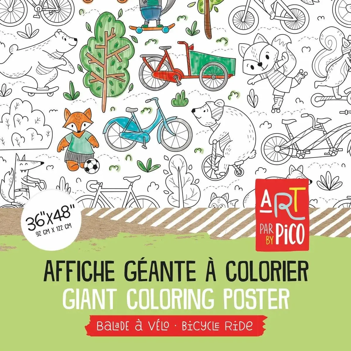 PICO - Giant Coloring Page - Bicycle Ride