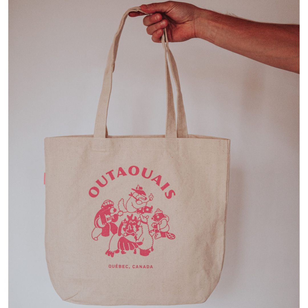 Tourisme Outaouais - Reusable Cotton Tote Bag - Beige