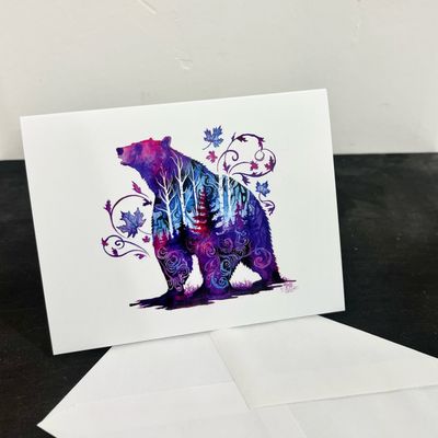 Matthew Doddridge - Greeting Card - Purple Bear