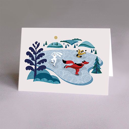 Nunamar - Greeting Card - Skating