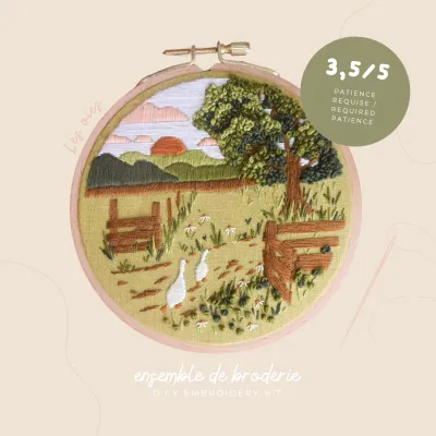 Brodé Serré - Embroidery Kit - The Geese