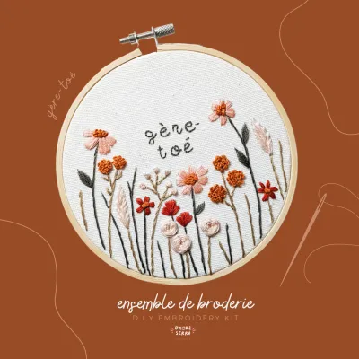 Brodé Serré - Embroidery Kit - Gère-toé
