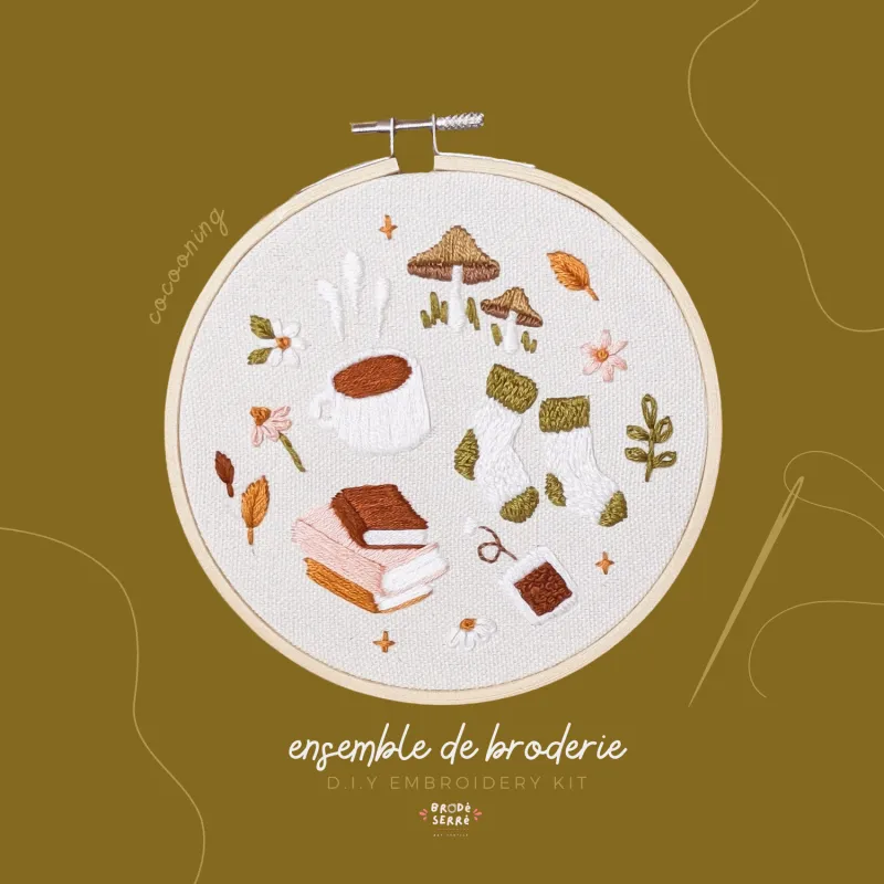 Brodé Serré - Embroidery Kit - Cocooning