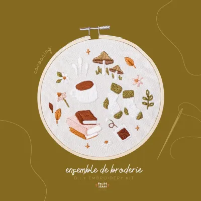 Brodé Serré - Embroidery Kit - Cocooning