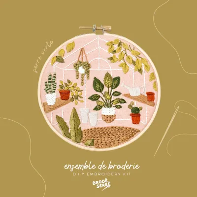 Brodé Serré - Embroidery Kit - Greenhouse