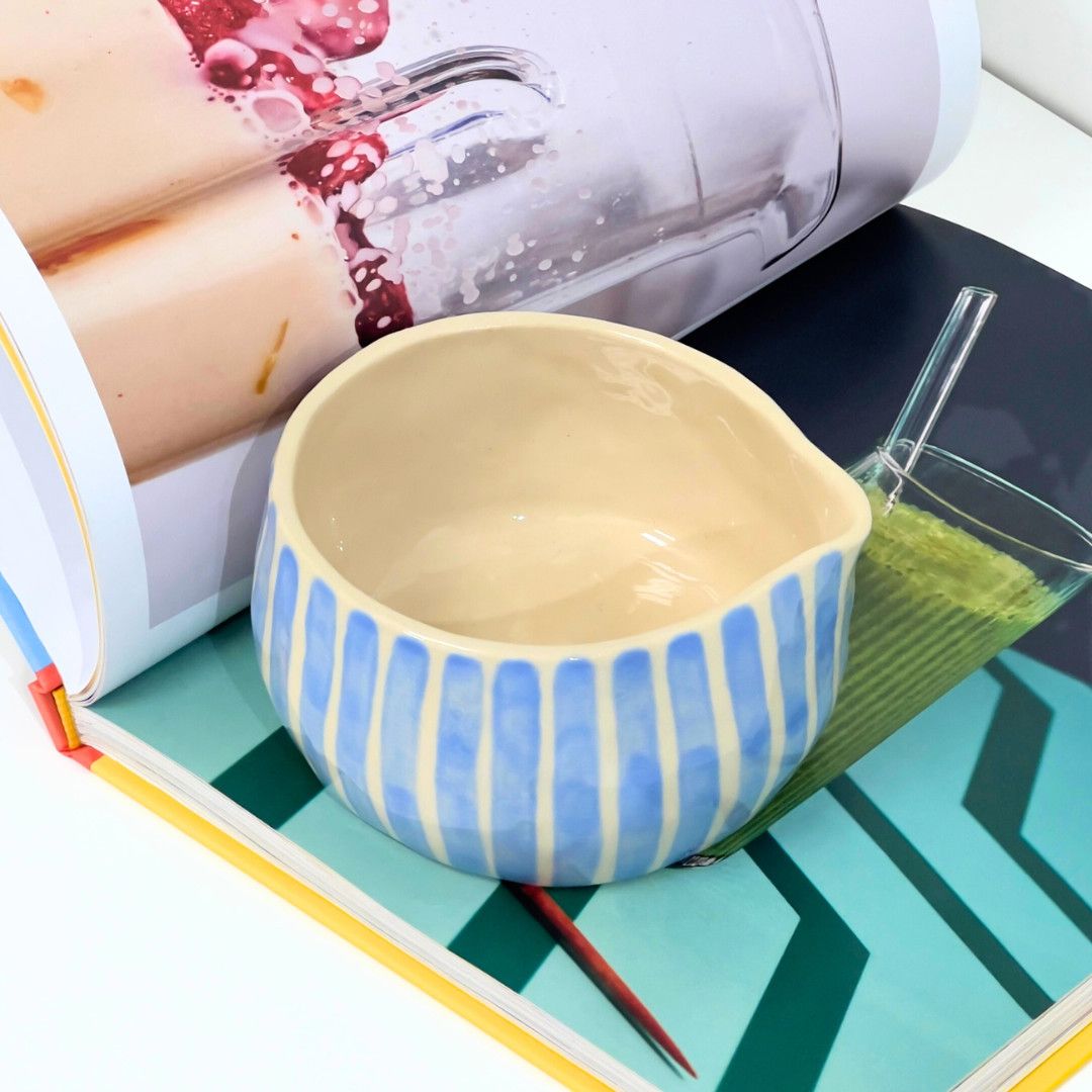 Miel Ceramics - Matcha Bowl -, Color: Ligné bleu