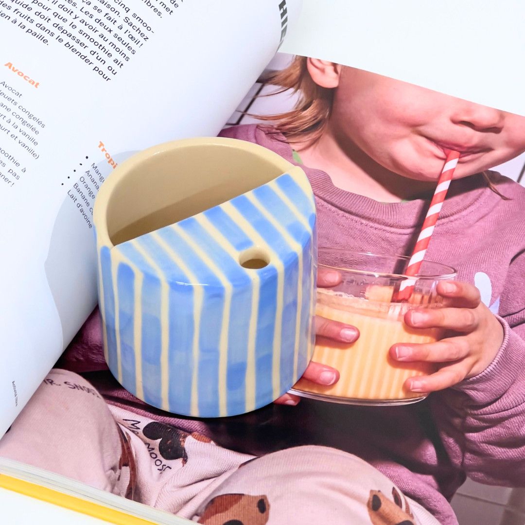 Miel Ceramics - Keep Cup, Color: Ligné bleu