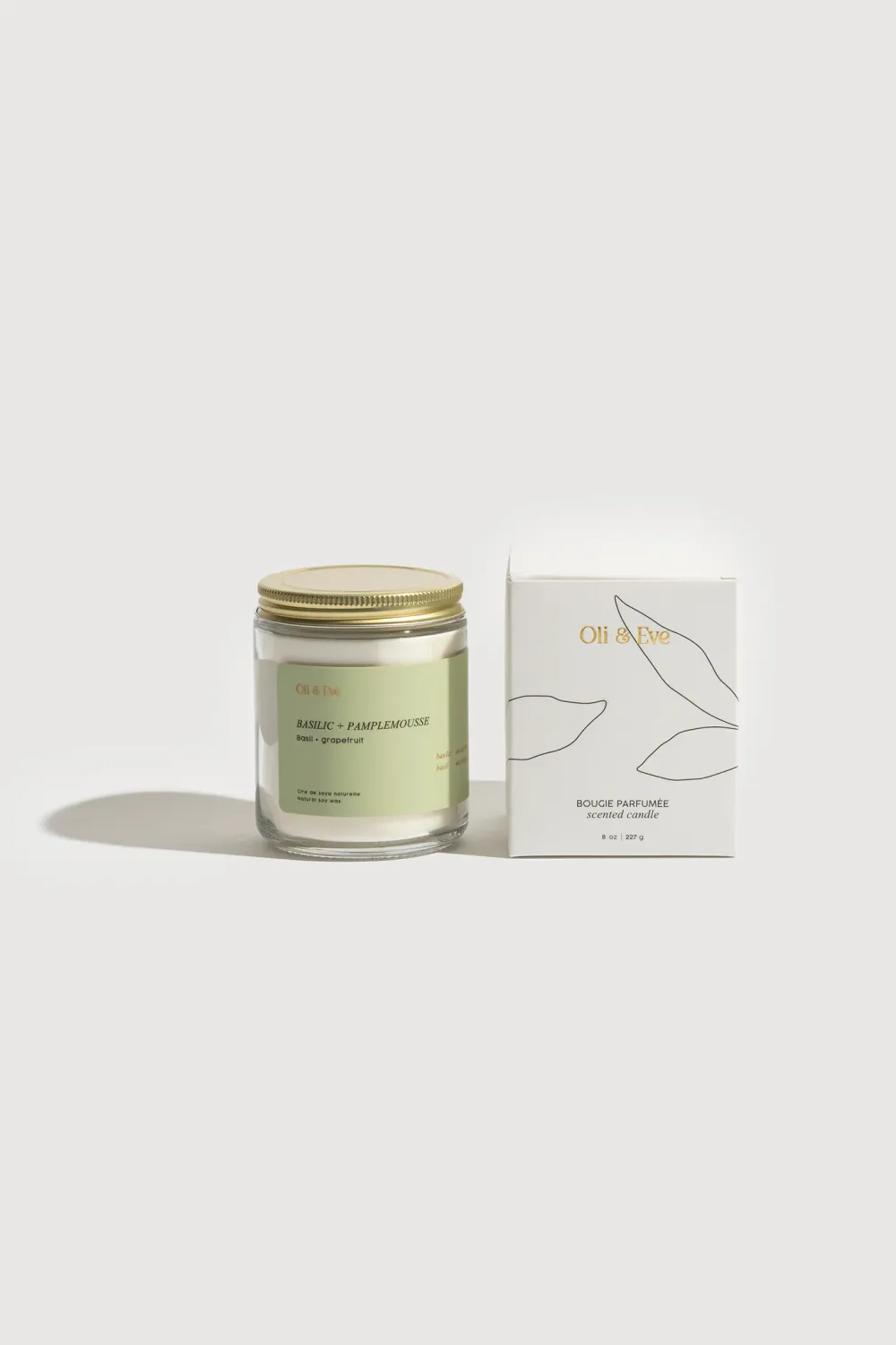 Oli &amp; Eve – Candle – Basil &amp; Grapefruit