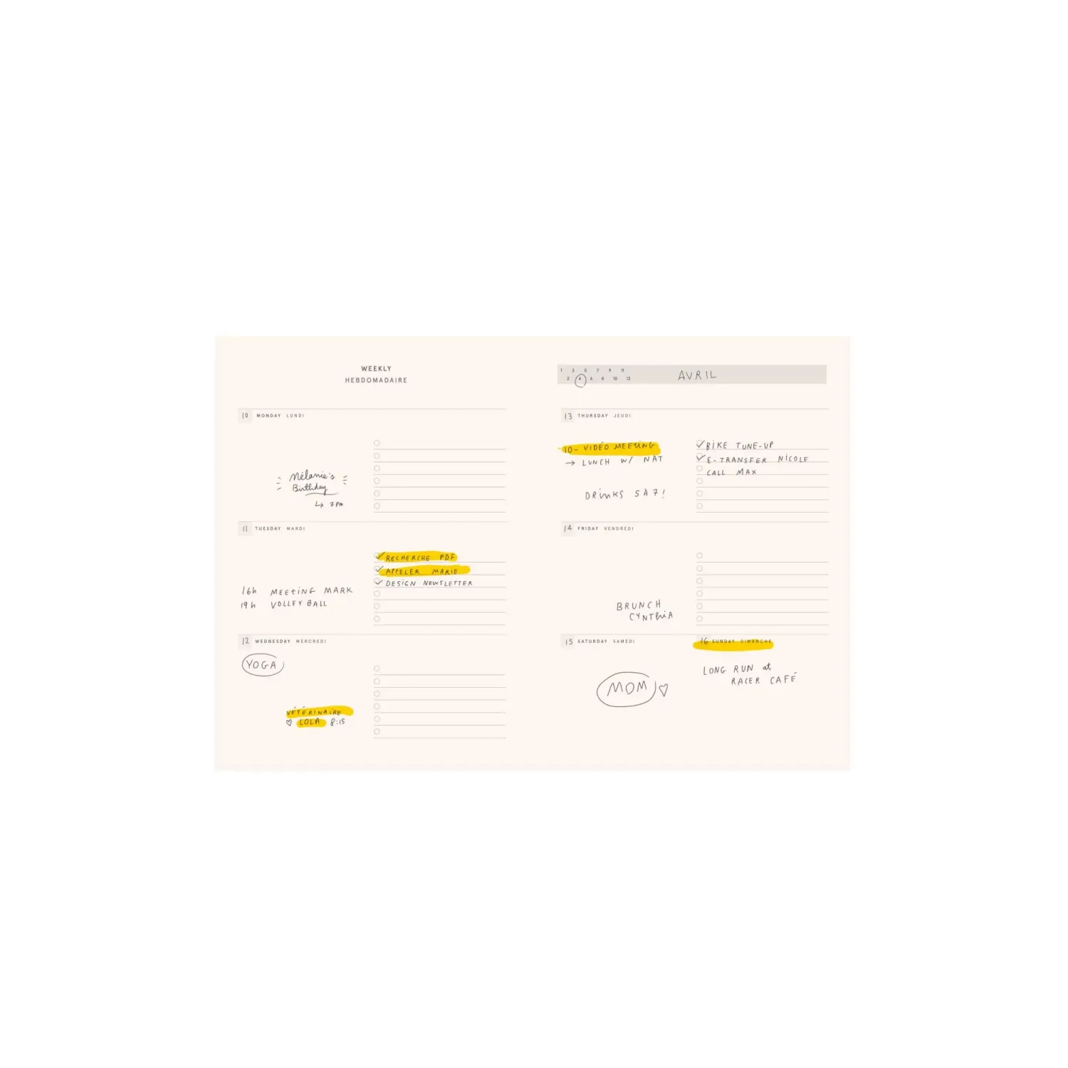Baltic Club - Undated Planner - Greenery