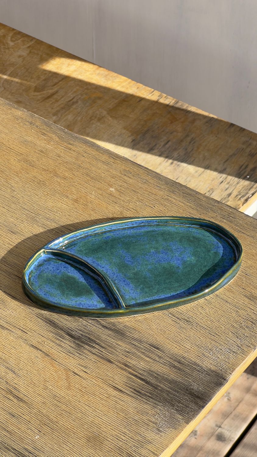 Habitude X Rose Céramique - Duo Platter, Color: Marine