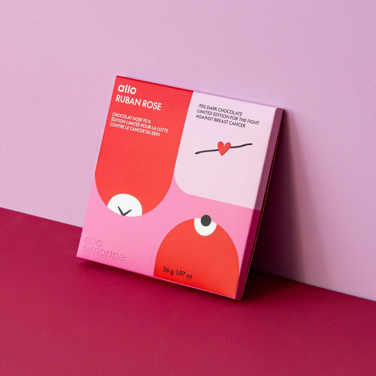Allo Simonne – 70% Dark Chocolate Bar – Quebec Breast Cancer Foundation