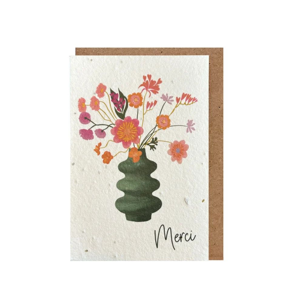 Lili Graffiti - Plantable Greeting Card - Merci